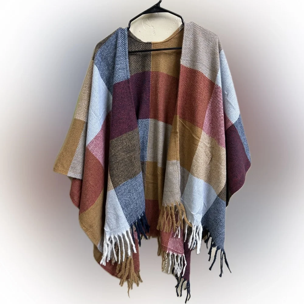 Cozy Luxe Plaid Shawl Wrap| OS - Picture 3 of 9